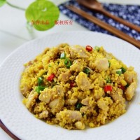 Fried chicken with millet